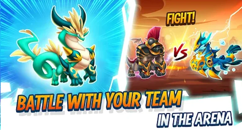 battle with your team in dragon city