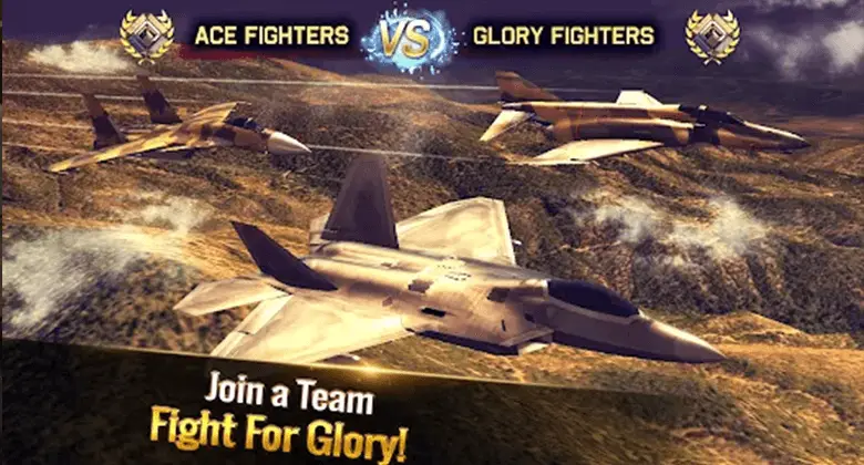 joint a team of your friends in the ace fighter